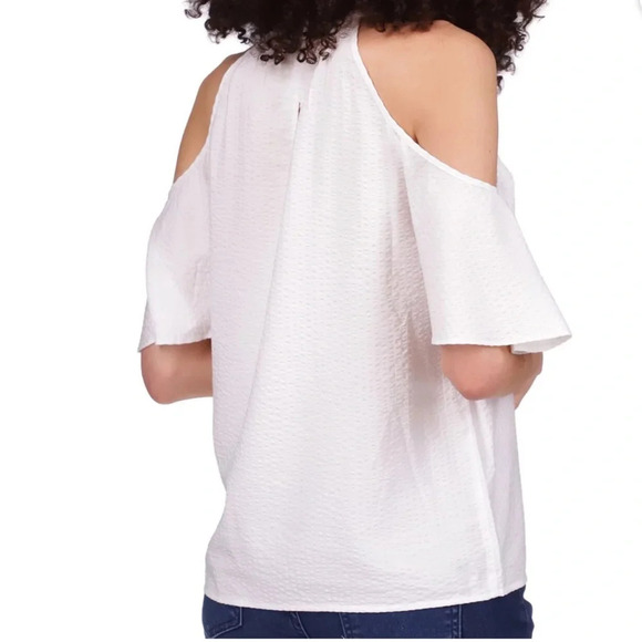 MICHAEL Michael Kors Halter Cold Shoulder Flutter Sleeve Size Petite XS NWT - Picture 2 of 8